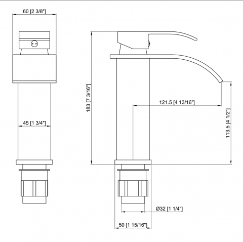 Baterie Chiuveta Baie, Tip Cascada, Monocomanda, din Otel Inoxidabil, Rezistenta la Rugina si Coroziune, Usor de Instalata, Culoare Neagra Eleganta, Puternica si Durabila [2]