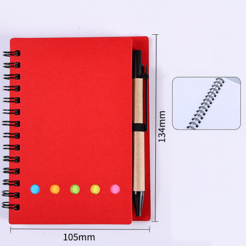 Agende si caiete - Caiet cu Spirală și Pix Eco – Design Elegant, Copertă Albastră, File Liniate