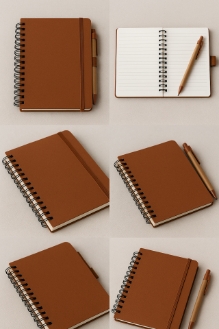 Caiete - Caiet cu Spirala si Pix Eco – Design Elegant, File Liniate