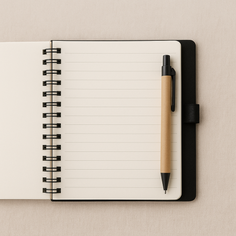 Caiet cu Spirala si Pix Eco – Design Elegant, File Liniate [2]