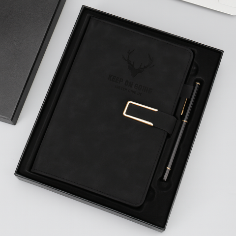 Caiet Standard Colectia Premium Keep On Going, piele ecologica, catarama aurie, multicolor, 21x29.7cm [6]