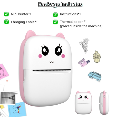 Mini IMPRIMATA - Mini imprimanta termica portabila – design adorabil si functionalitate rapida