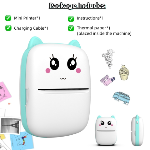 Mini IMPRIMATA - Mini imprimanta termica portabila – design adorabil si functionalitate rapida