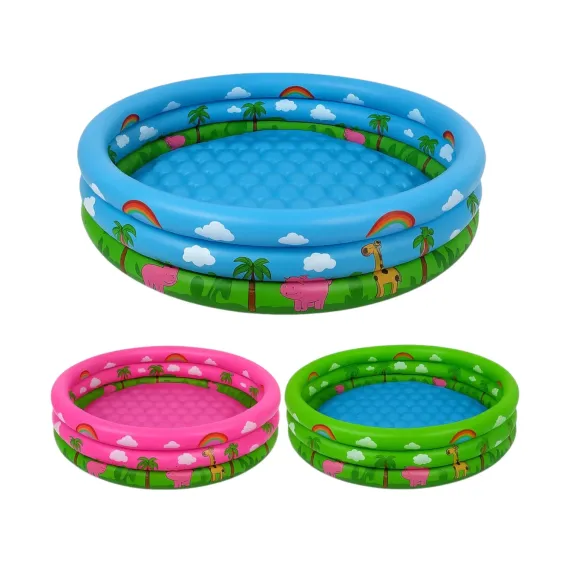 Produse de vara - Piscină gonflabilă pentru copii 61 x 22 cm – model colorat cu animale și curcubeu