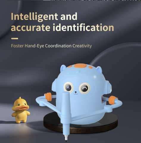 Robot educational interactiv cu 100 de carduri si interactiune vocala, ideal pentru copii 3+, albastru [1]