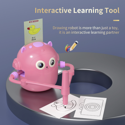 Robot educational interactiv cu 100 de carduri si interactiune vocala, ideal pentru copii 3+, ROZ [0]