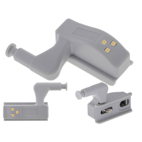 Casă & Bucătărie - Set 3 Balamale pentru Mobilier cu Iluminare LED, 7.5 x 4 x 2 cm – pentru Dulapuri și Corpuri de Mobilă