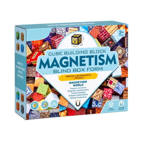 Pentru copii - Set 72 cuburi magnetice de construcție pentru copii