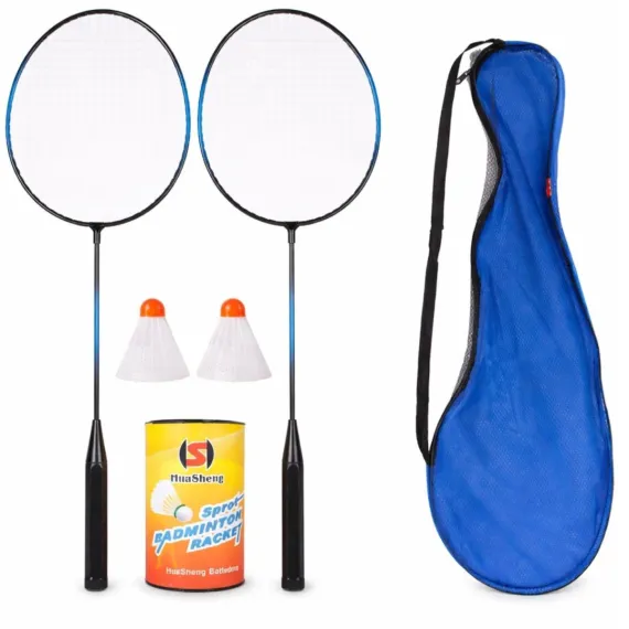Produse de vara - Set badminton pentru copii și adulți – 2 palete, 2 fluturași și husă transport inclusă
