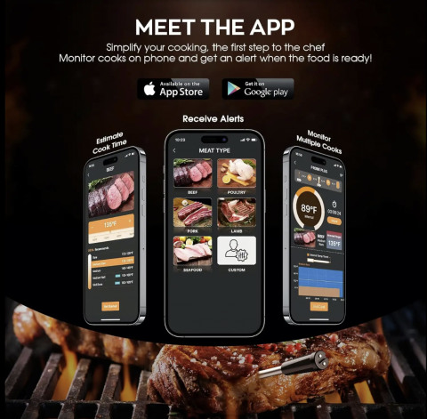 Termometru inteligent pentru gratar cu Bluetooth – Monitorizare fara fir pentru gatit precis si confortabil [4]