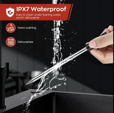 ustensile bucatarie - Termometru inteligent pentru gratar cu Bluetooth – Monitorizare fara fir pentru gatit precis si confortabil