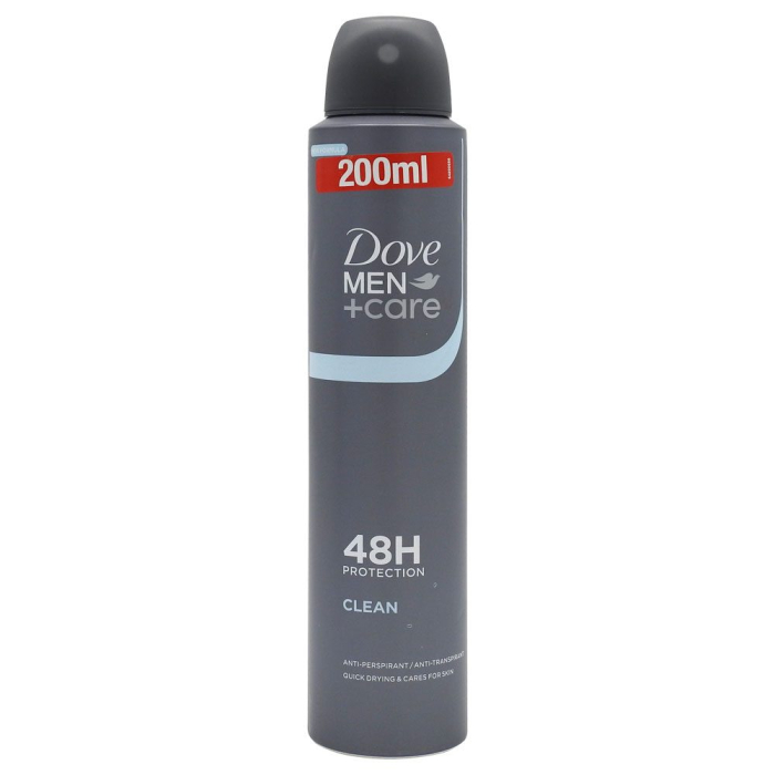 Antiperspirant Deodorant, Dove, 200 ml Men Care, Clean [1]