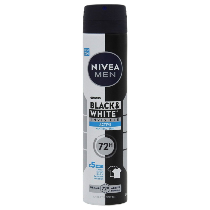 Antiperspirant Deodorant, Nivea, 200 ml Men Invisible Bw Active [1]