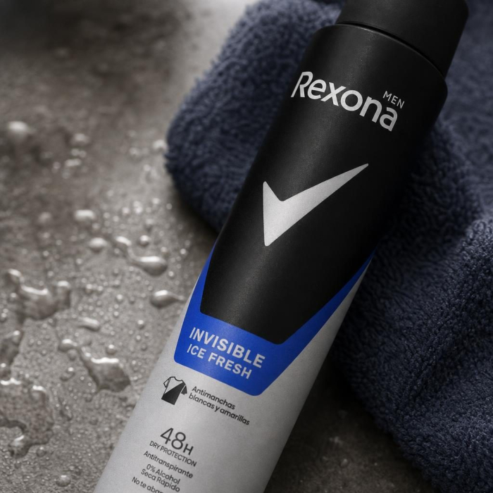 Antiperspirant Deodorant, Rexona, 200 ml Men Invisible Ice Fresh [2]