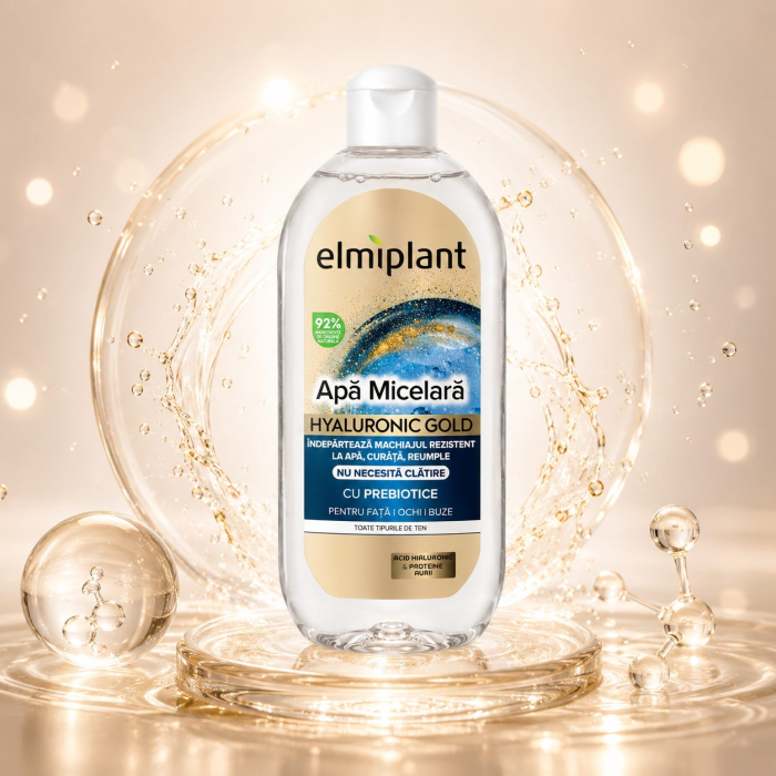 Apa Micelara, Elmiplant, Hyaluronic Gold, 400 ml [2]