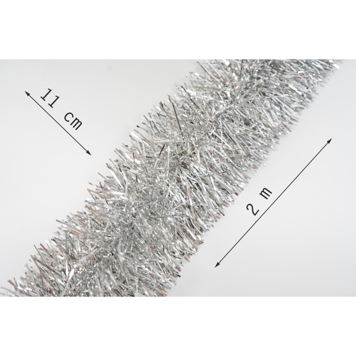 Beteala Craciun, Flippy, argintiu, marimea: 2 m x 11 cm material:folie PVC, interior/exterior [6]