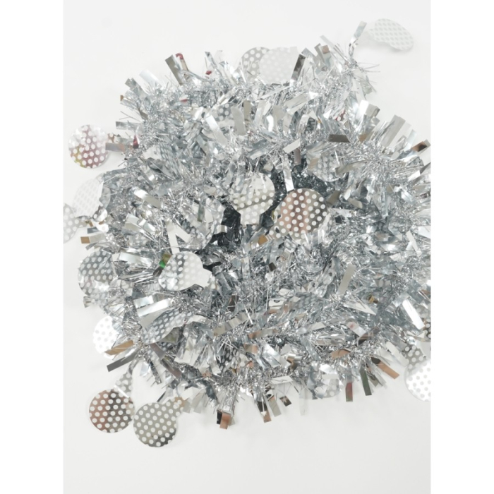 Beteala Craciun, Flippy, argintiu, marimea:  2 m x 11 cm x 9 cm material:folie PVC, interior/exterior [12]