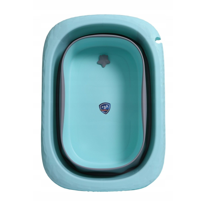 Cada Pliabila pentru Baie, Flippy, din PP+TPE, pentru Copii 0-6 Ani, cu Picioare, Suport de Sezut, Scurgere Etans, 80 x 52 x 42 cm, Albastru [3]