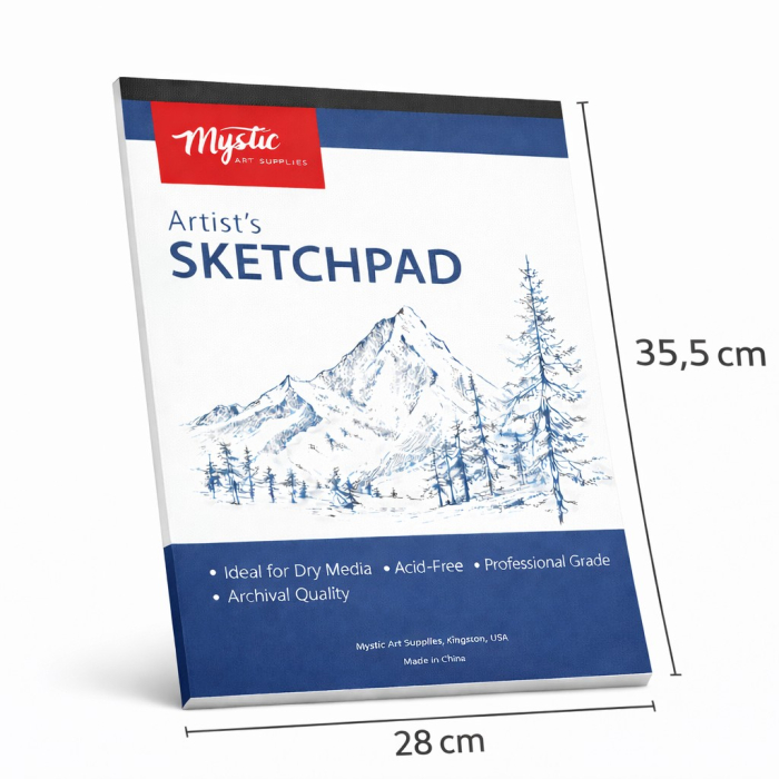 Caiet Schite Perfect Bound, Flippy, 50 File Hartie, 28 x 35,5 cm, Coperta Carton , Albastru [3]