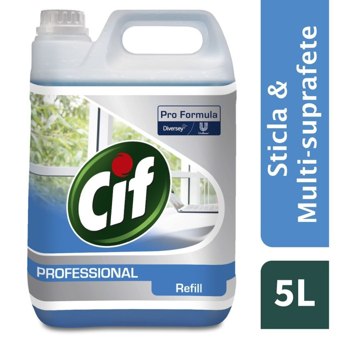 CIF Professional Glass &amp; Multi Surface - Detergent Geamuri si Suprafete 5 L [4]