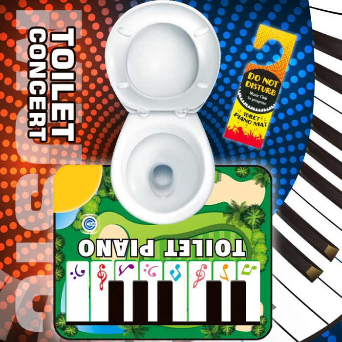 Covoras de Baie, Flippy, Model Pian Electric, Interactiv, 3 Moduri, +14 Ani, din Panza, cu Baterii, 60 x 48 cm, Verde [6]