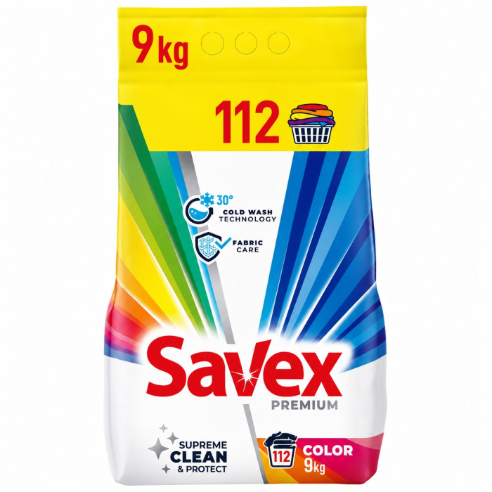 Detergent Automat pentru Rufe, SAVEX, 2 in 1 Color, 9 kg [1]