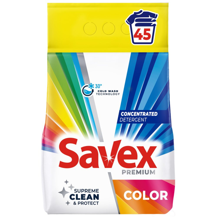 Detergent pentru Rufe Automat, Savex, 3.6 kg Color 45 spalari [1]