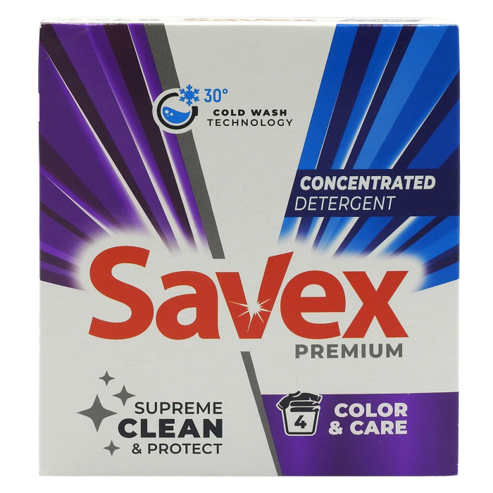 Detergent pentru Rufe Automat, Savex, 320 g Color Care 4 spalari [1]