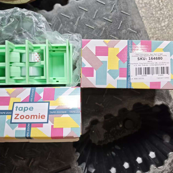 Dispenser de Banda Adeziva, Flippy, Suport pentru Banda Adeziva pentru Birou, Scoala, din Plastic, 15,5 x 7,7 x 7,4 cm, Verde [3]