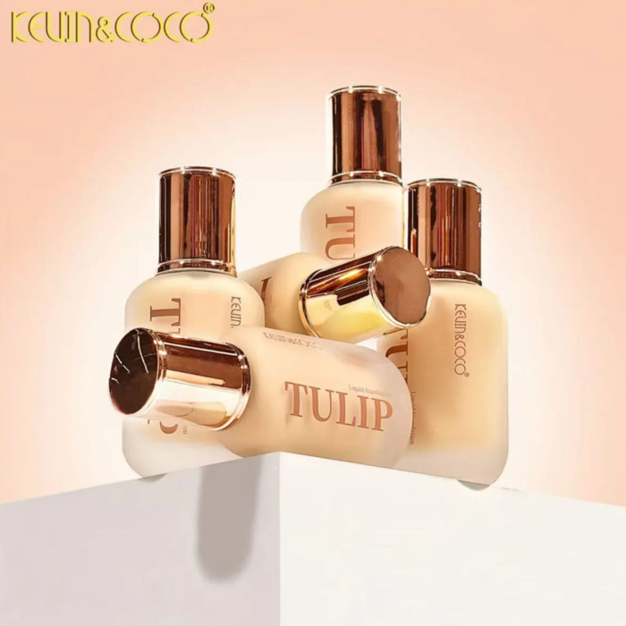 Fond de Ten, Kevin&Coco, Model Tulip, Textura Lichida, Acoperire Naturala, 38 ml, 5 x 3.7 x 10.7 cm, Nuanta 1, Ivory Light [2]