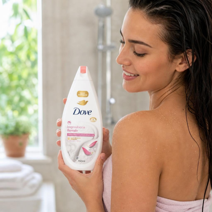 Gel de dus, DOVE, Floral, 700 ml, Curatare Delicata cu Parfum Rafinat [2]