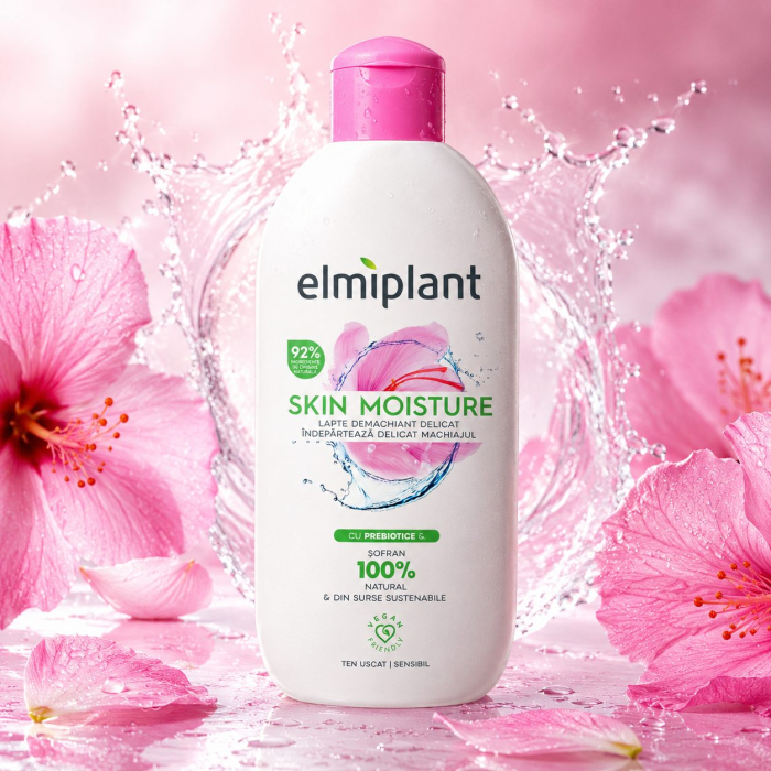 Lapte Demachiant, Elmiplant, Skin Moisture Pentru Ten Uscat si Sensibil, 200 ml [2]