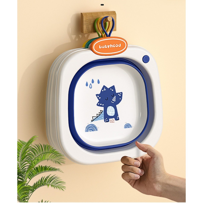 Lavoar Pliabil, Flippy, pentru Copii 1-8 Ani, Model Animat, din PP+TPE, 32x29x10 cm, Albastru [2]