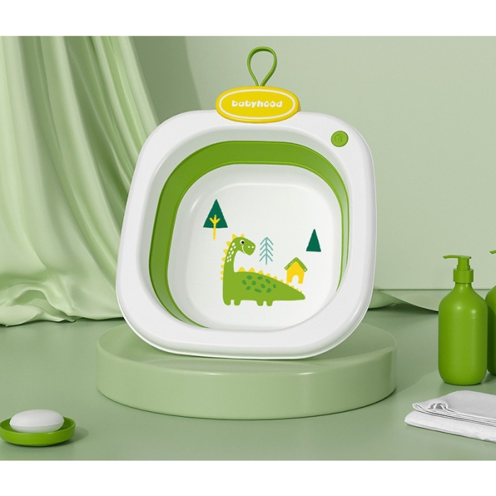 Lavoar Pliabil, Flippy, pentru Copii 1-8 Ani, Model Animat, din PP+TPE, 32x29x10 cm, Verde [2]
