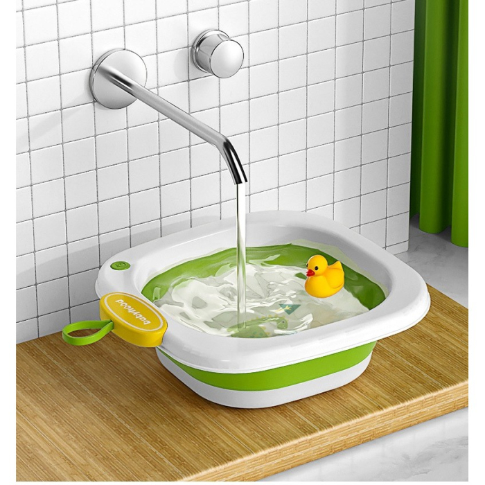 Lavoar Pliabil, Flippy, pentru Copii 1-8 Ani, Model Animat, din PP+TPE, 32x29x10 cm, Verde [3]