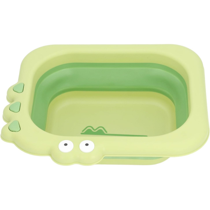 Lavoar Pliabil, Flippy, pentru Copii, din PP/TPE, Portabil, Model Crocodil, 30x24.5x9 cm, Verde [6]