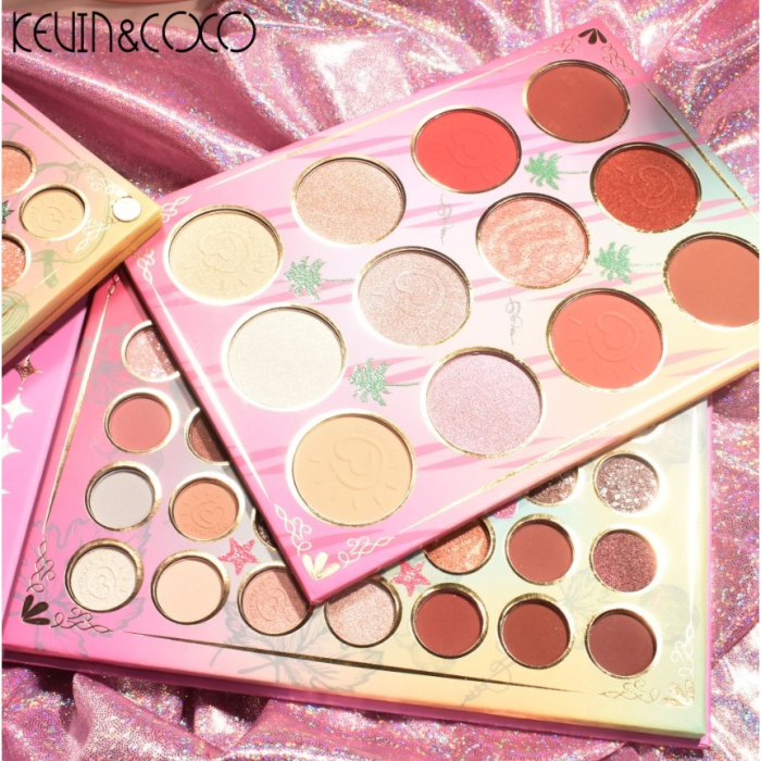 Paleta farduri Kevin&Coco, 117 culori, 4 straturi, rotativa, iluminator si blush inclus, dreptunghiulara, 112g, 20.8 x 15.5 x 2.1 cm, multicolor [3]