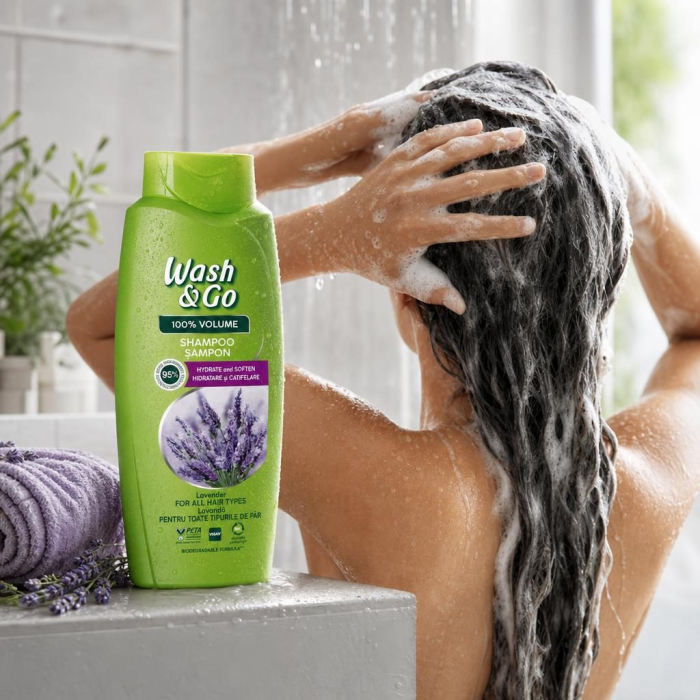 Sampon, Wash si Go, Lavender pentru Volum si Hidratare, 675 ml [2]