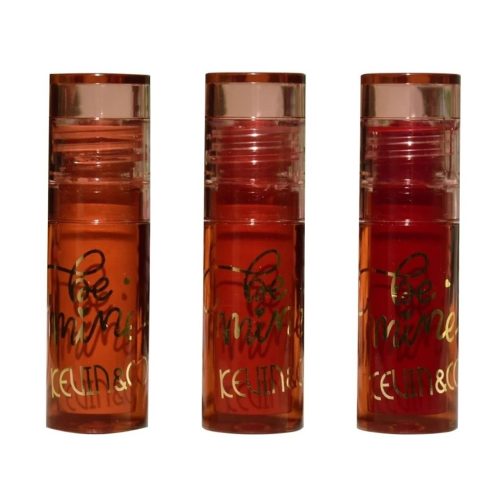 Set 3 Luciuri de Buze, Kevin&Coco Be Mine Lip Gloss, Varianta B, 3 Nuante K4, K5,K6, Finisaj Lucios si Aspect Ingrijit al Buzelelor, Ambalaj Tip Cutie Cadou cu Fereastra, Roz [6]