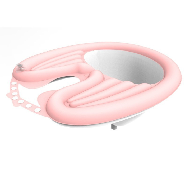 Set Gonflabil pentru Spalat pe Cap, Flippy, pentru Copii, Femei Insarcinate si Varstnici, 81 x 60 x 38 cm, Ajustabil, Roz [6]