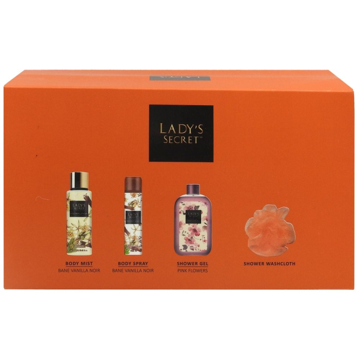 Set ingrijire corporala, Lady's Secret, Gel de Dus 250, Bodymist250, Bs75 Vanilla, 4 produse pentru femei: parfum, spray corporal, gel de dus si prosop [1]