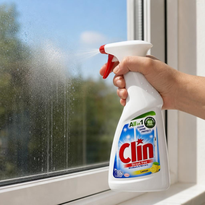 Solutie pentru Geamuri si Oglinzi, Clin, All-in-1, 500 ml, Lemon [2]