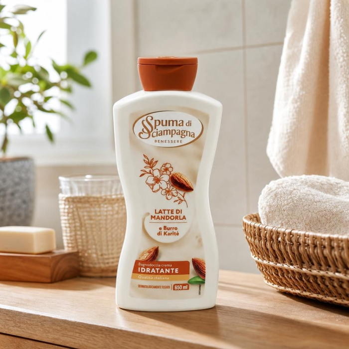 Spuma, Di Sciampagna Gel Dus 650 ml Mandorla Karite [5]