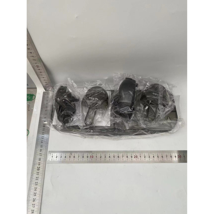 Suport pentru Baie, Flippy, Montare pe Perete, Model Pisicute, ABS, Adeziv, Raft pentru Depozitare, 33.4x17.7 cm, Negru [11]