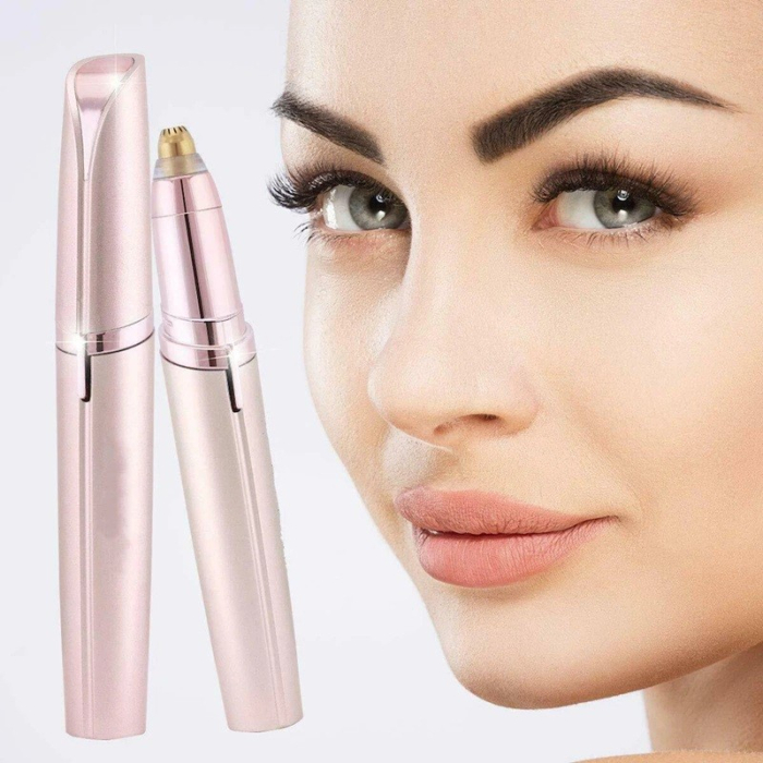 Trimmer Facial Flippy pentru Sprâncene și Păr Facial, Reîncărcabil USB, Design Compact, ABS, 1.5 x 13 cm, Sampanie [5]