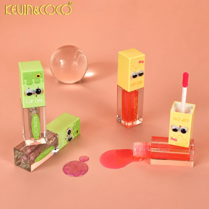 Ulei de Buze, Kevin&Coco, Lip Oil, Hidratant si Lucios, Efect Natural, Textura Usoara, Non-Lipicios, 27.1 g, 8.2 x 2 x 2 cm, Roz [2]