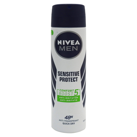 Deodorante Si Antiperspirante - Antiperspirant Deodorant, Nivea, 150 ml Men Sensitive Protect