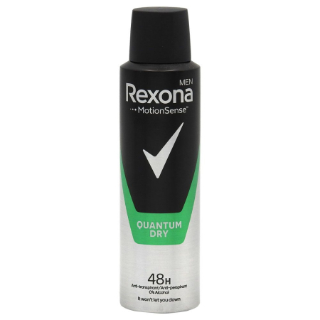 Deodorante Si Antiperspirante - Antiperspirant Deodorant, Rexona, 150 ml Men Quantum
