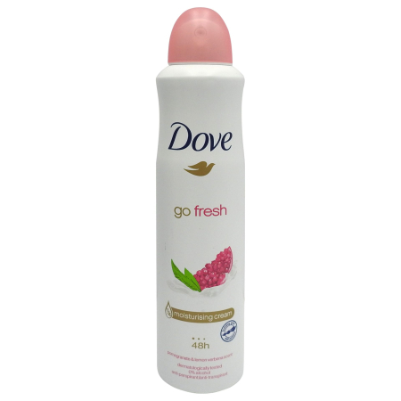 Ingrijirea Corpului - Antiperspirant Deodorant Spray, Dove, 250 ml, Go Fresh Rodie si Lamie, Protectie 48 h