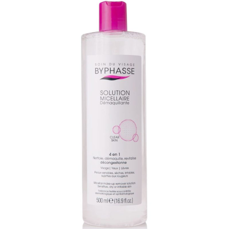 Produse Pentru Curatarea Tenului - Apa Micelara, Byphasse, 500 ml Clear Skin Sensitiv Fob